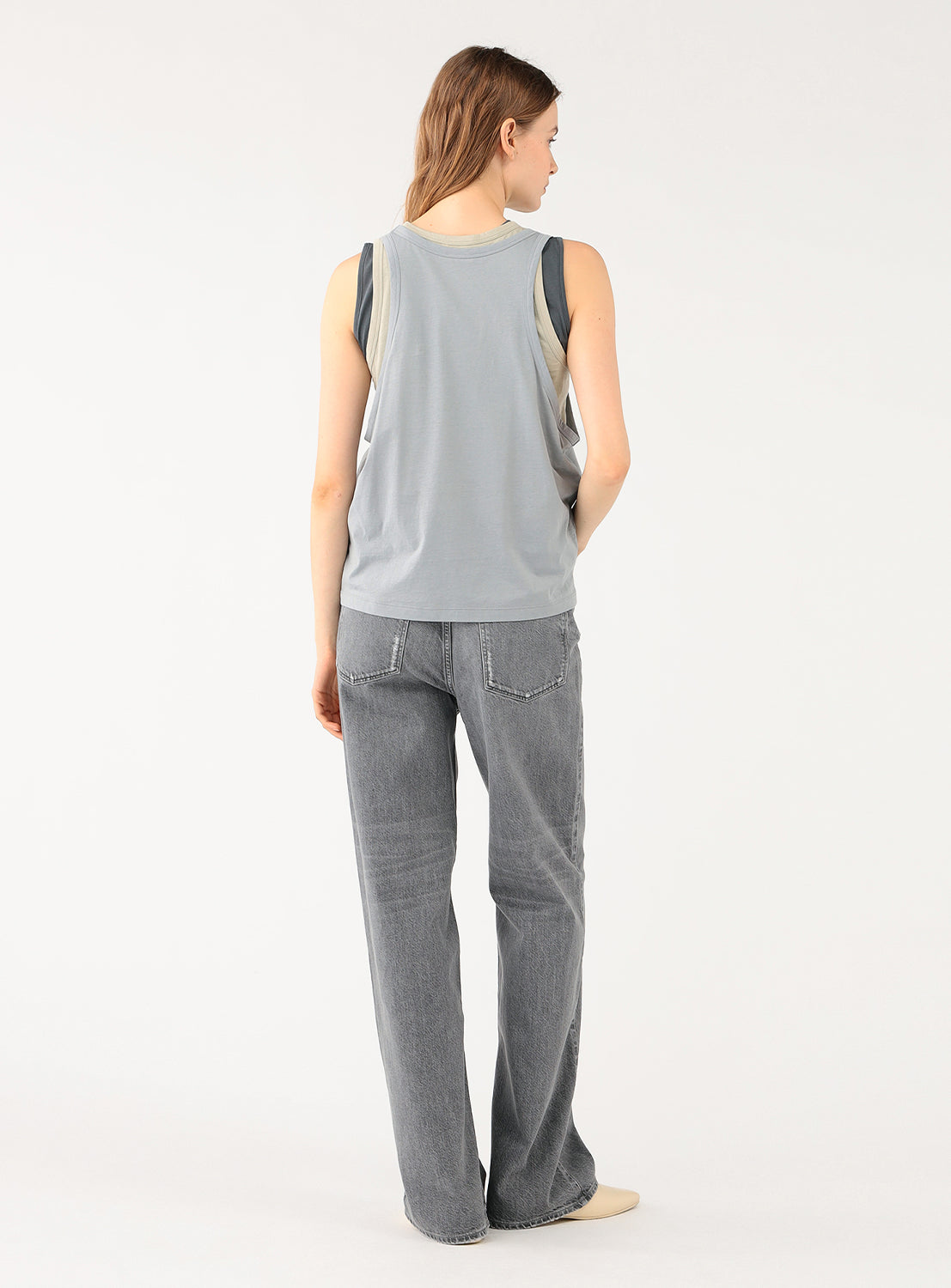 "The Niece" High-Rise Wide Straight Denim Pants