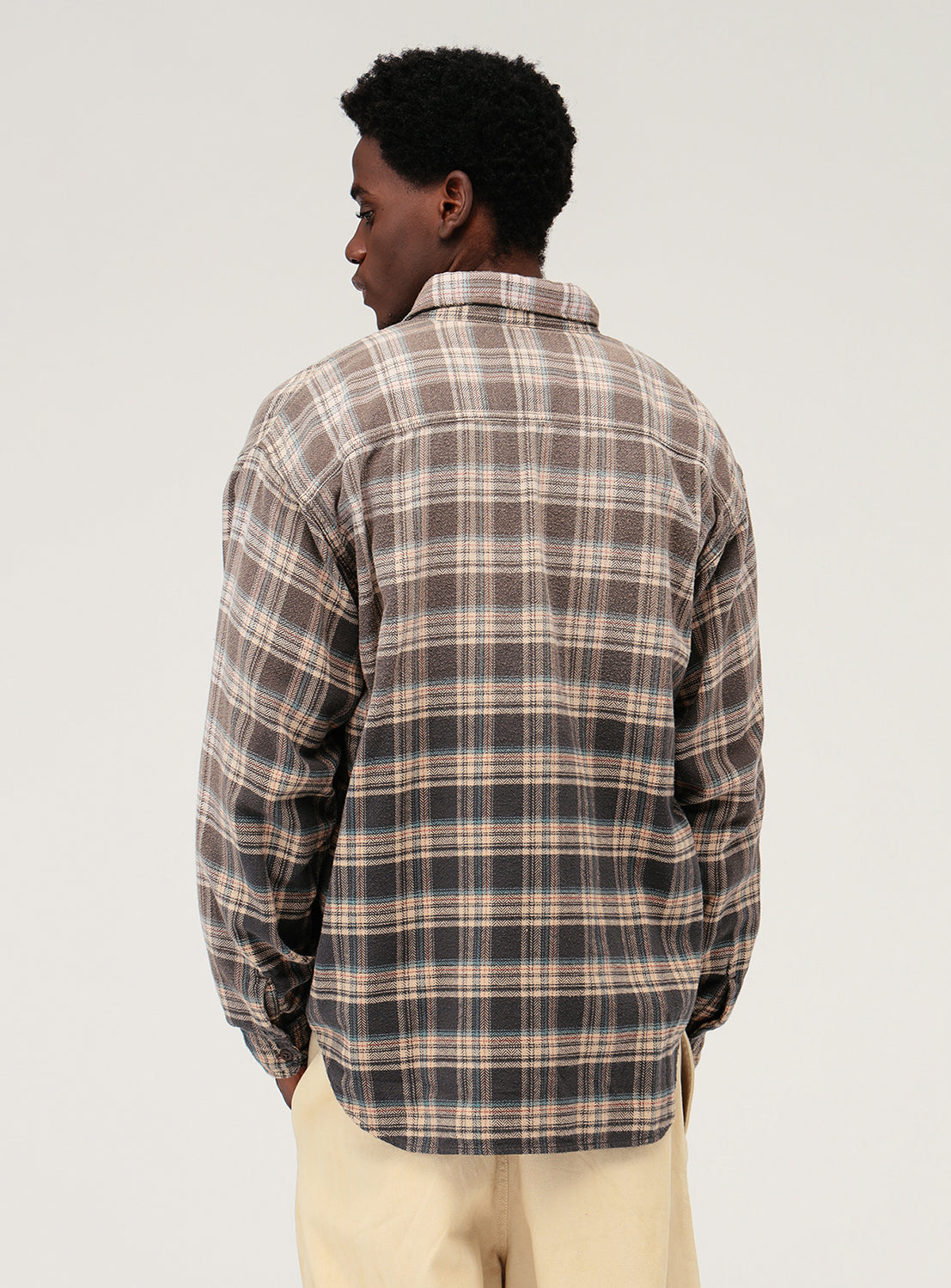 Wide-Fit Faded Check Shirt