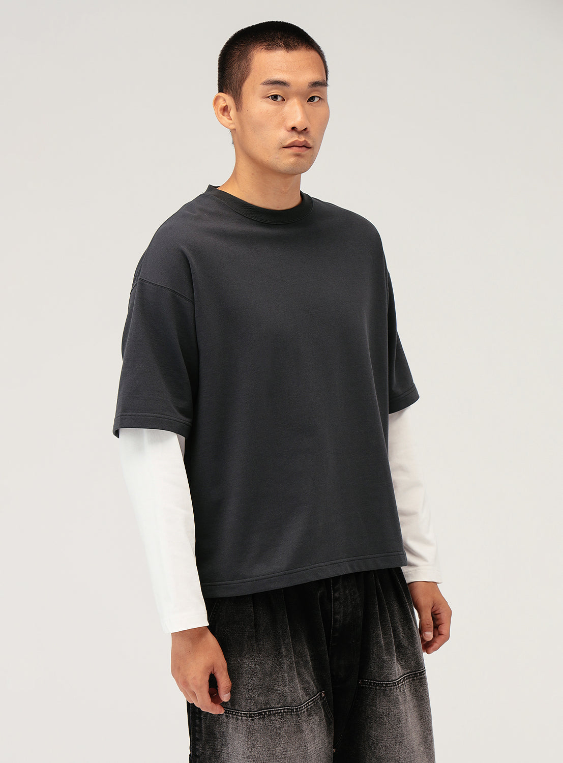 Wide Fit Layered Tee Shirt