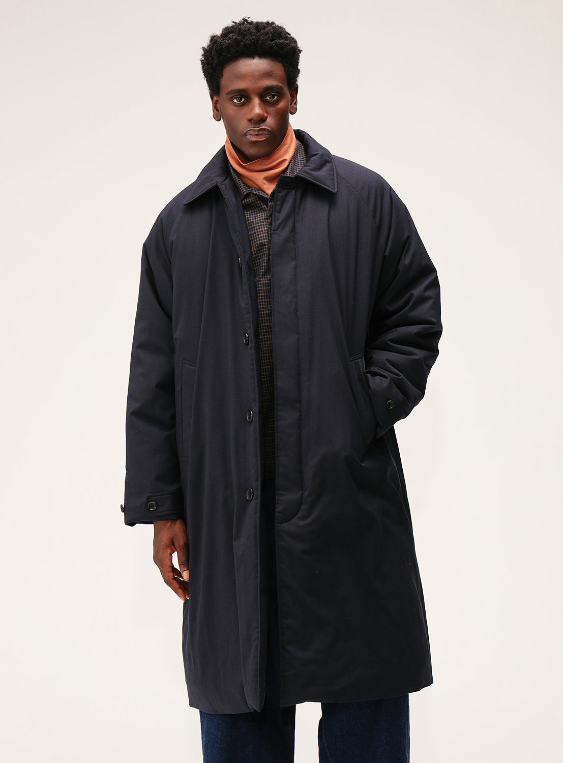 Wide Fit Padded Balmacaan Coat