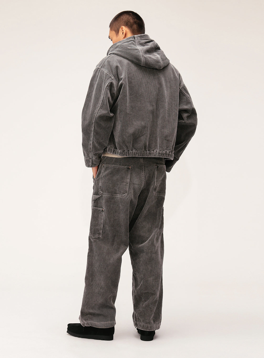 Wide Short Fit Cord Hood Jacket