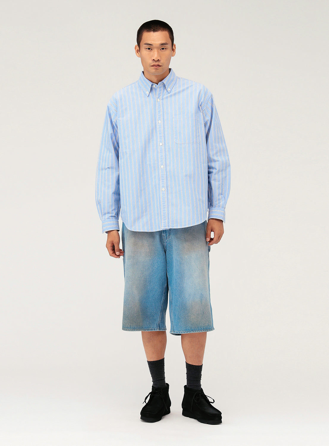 Wide Straight 3/4 Painter Denim
