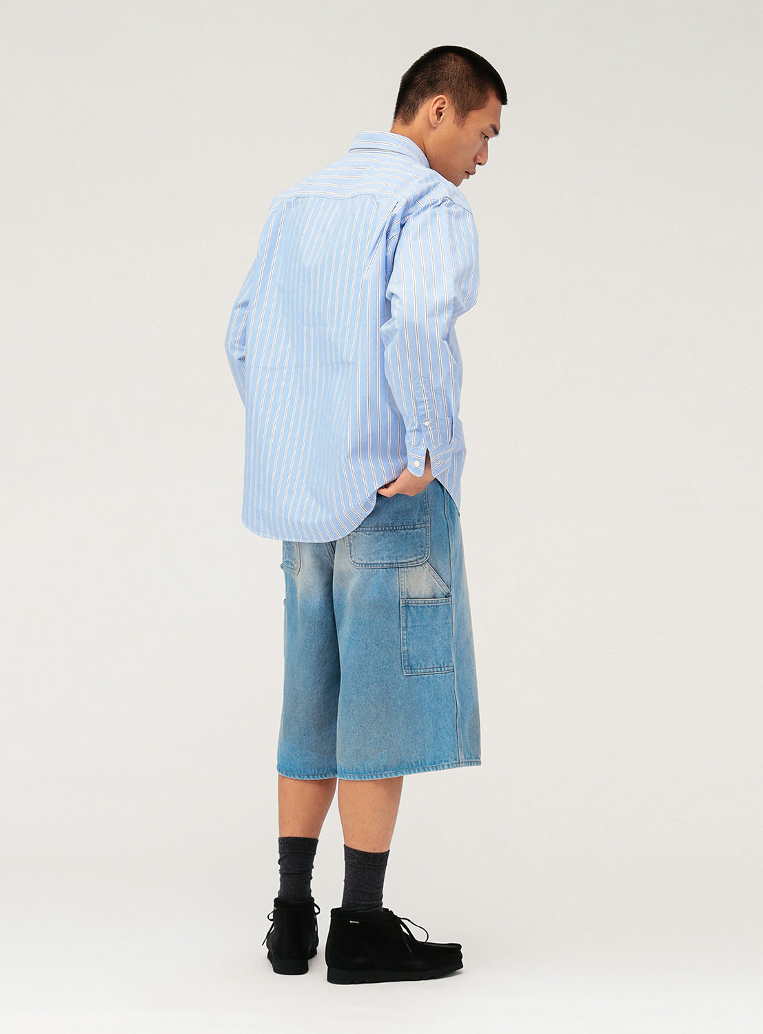 Wide Straight 3/4 Painter Denim