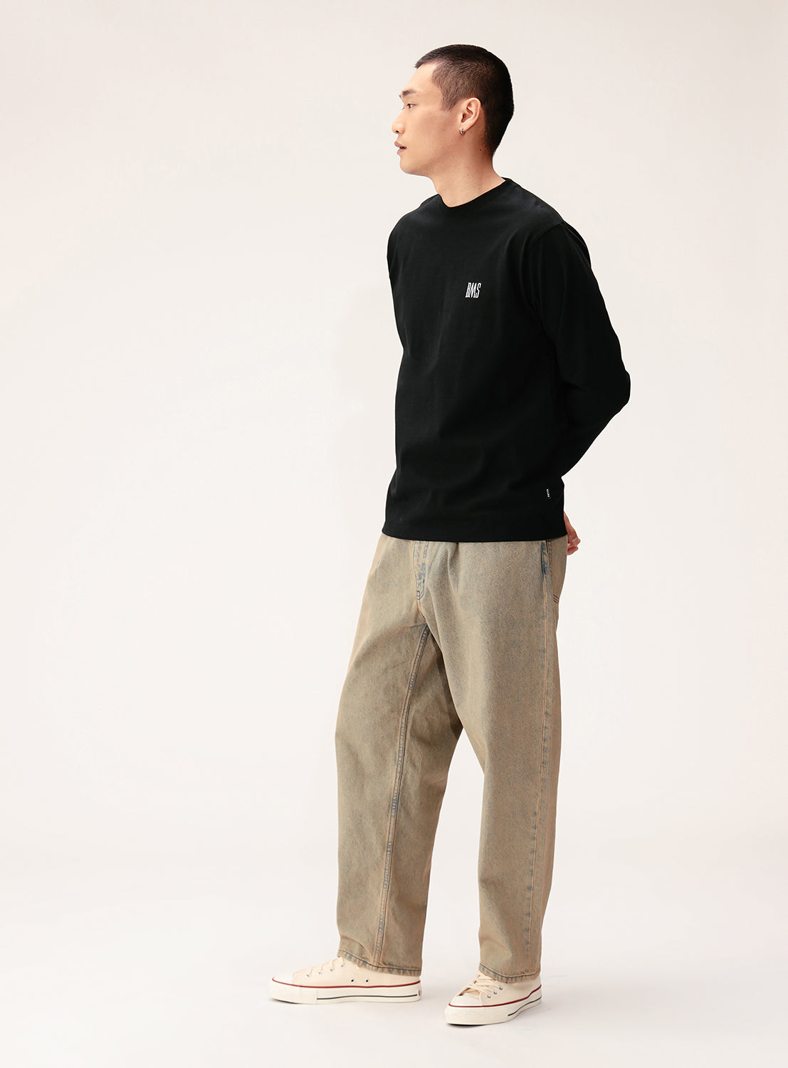 Wide Tapered Denim Pants