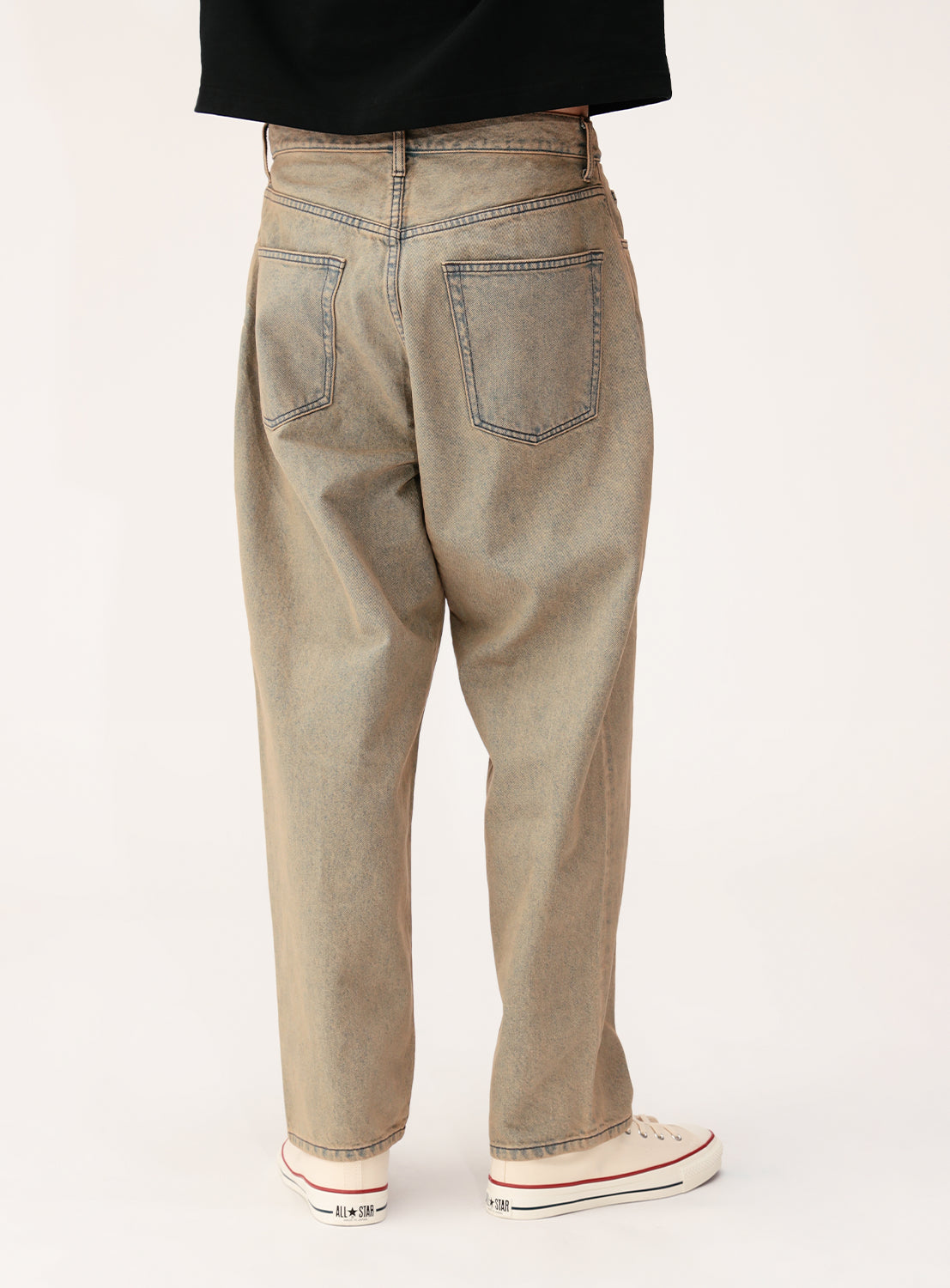 Wide Tapered Denim Pants
