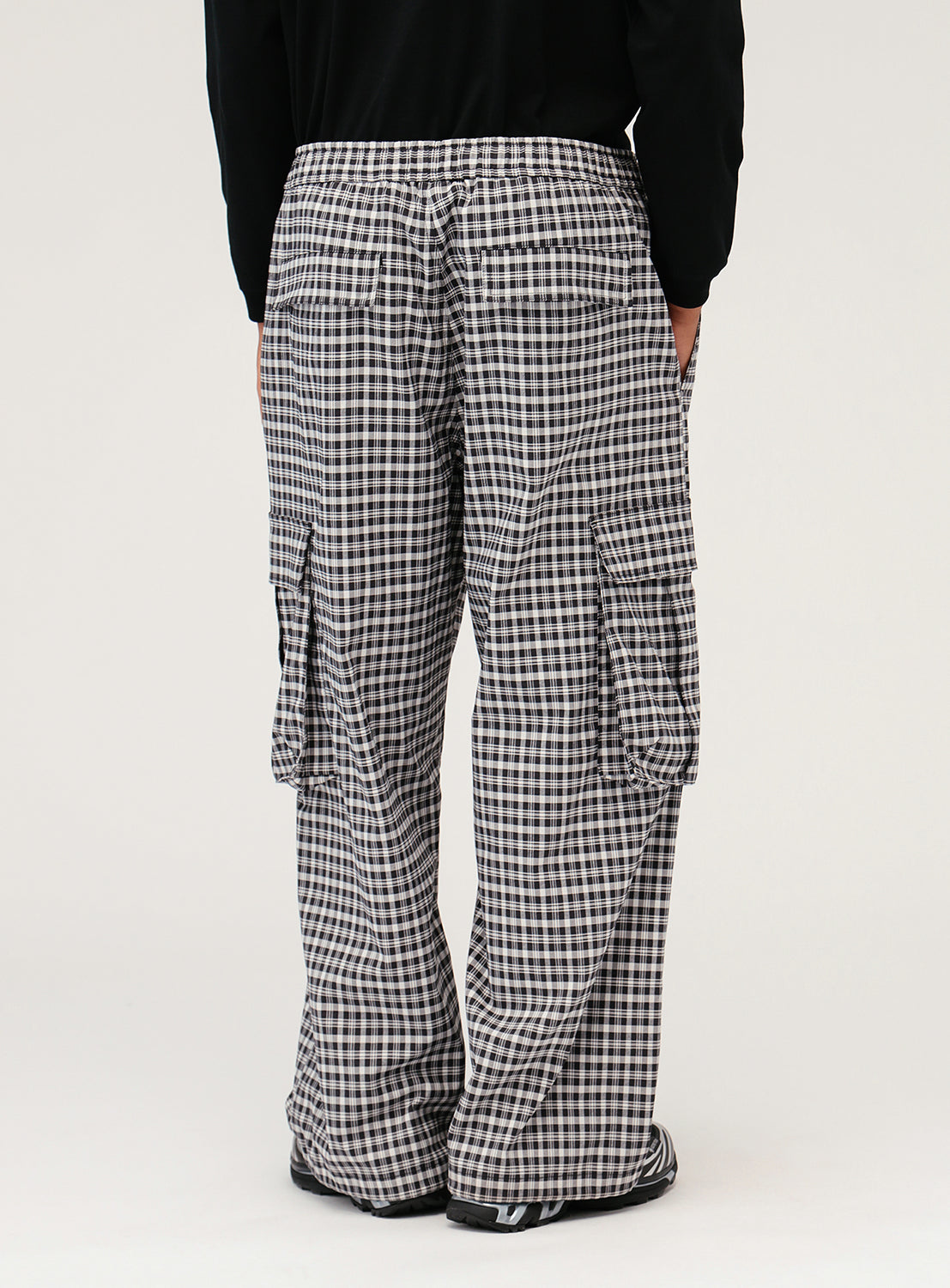 Wide Check Cargo Pants