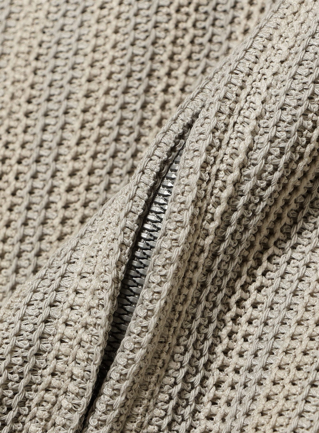 Relaxed Fit Mesh Zip-Up Hoodie