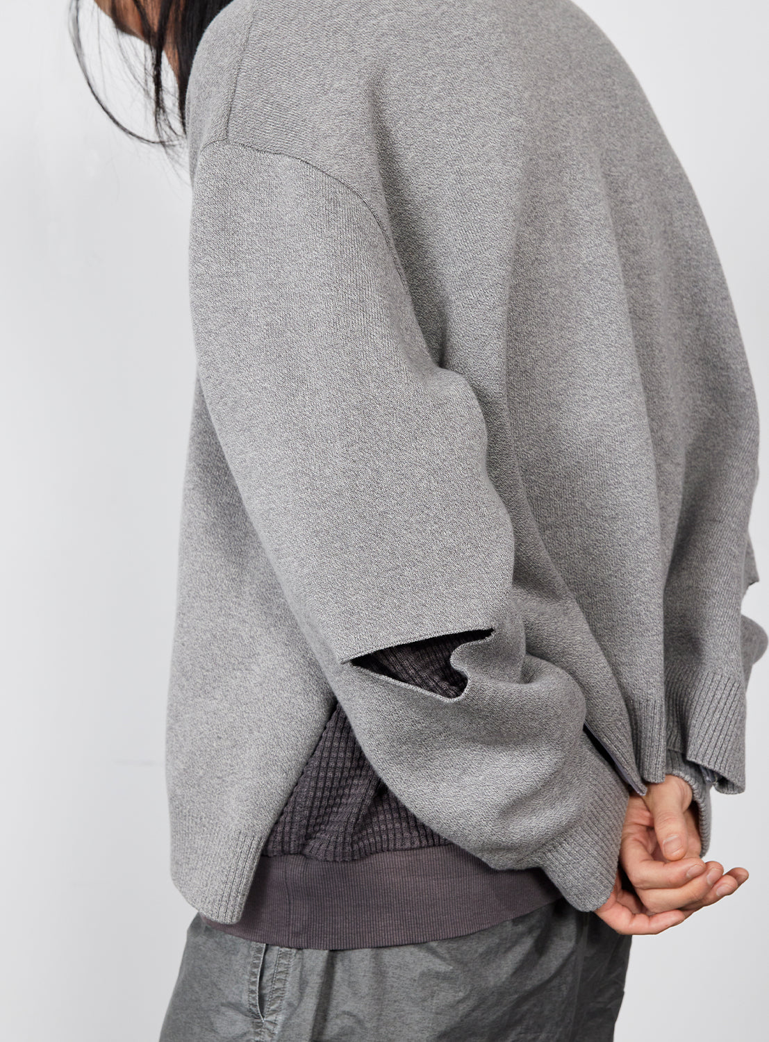 Wide Short Fit 12G Slit Knit