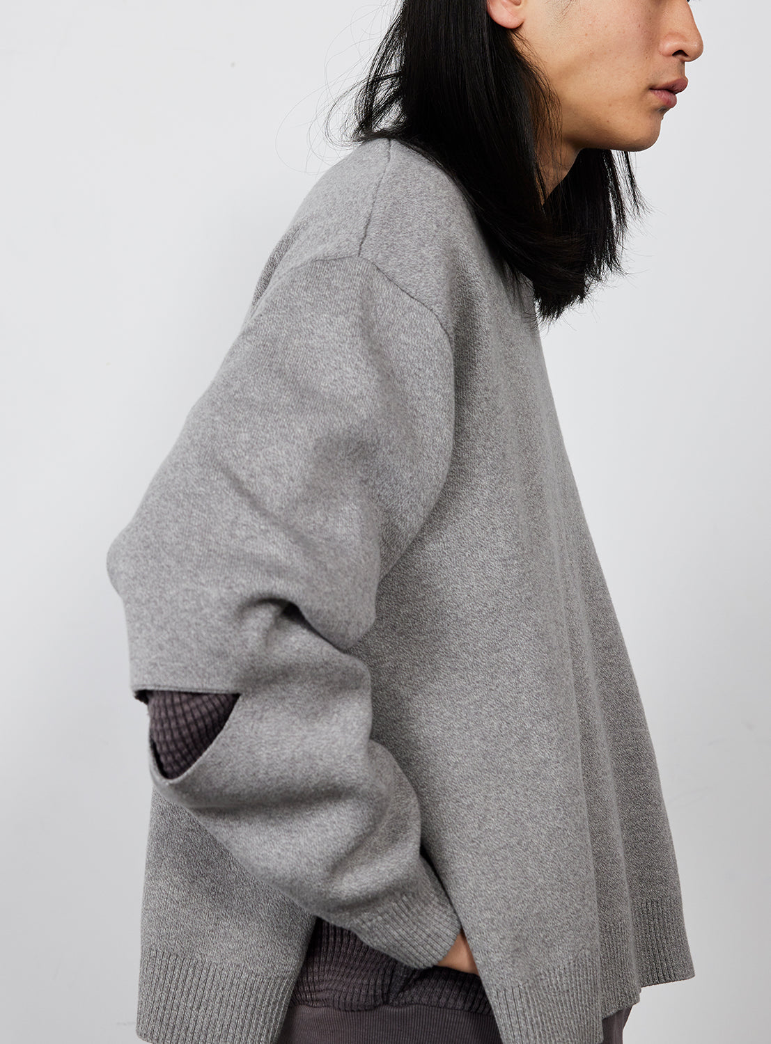 Wide Short Fit 12G Slit Knit