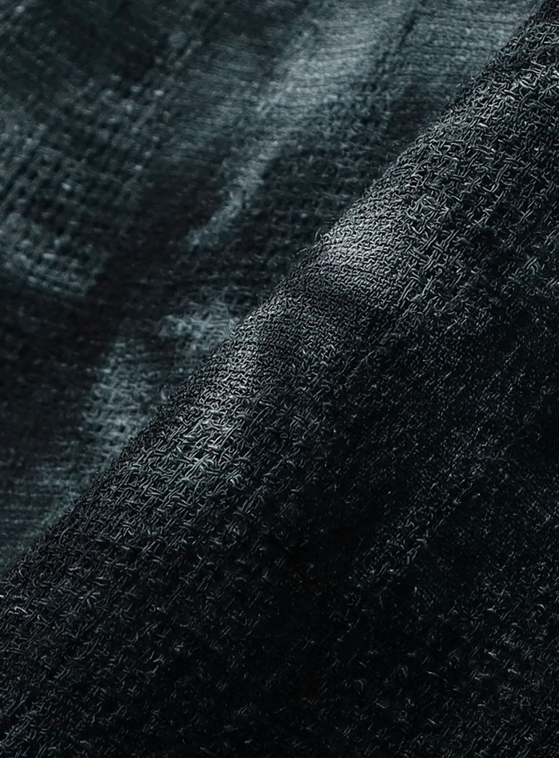 Close-up of textured dark fabric