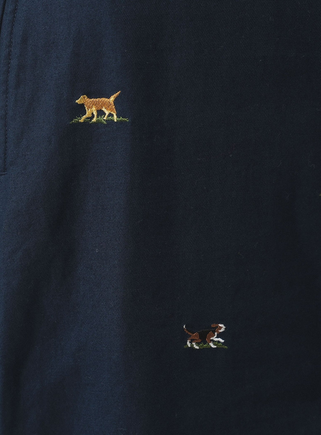 Dog Embroidered Chino Pants