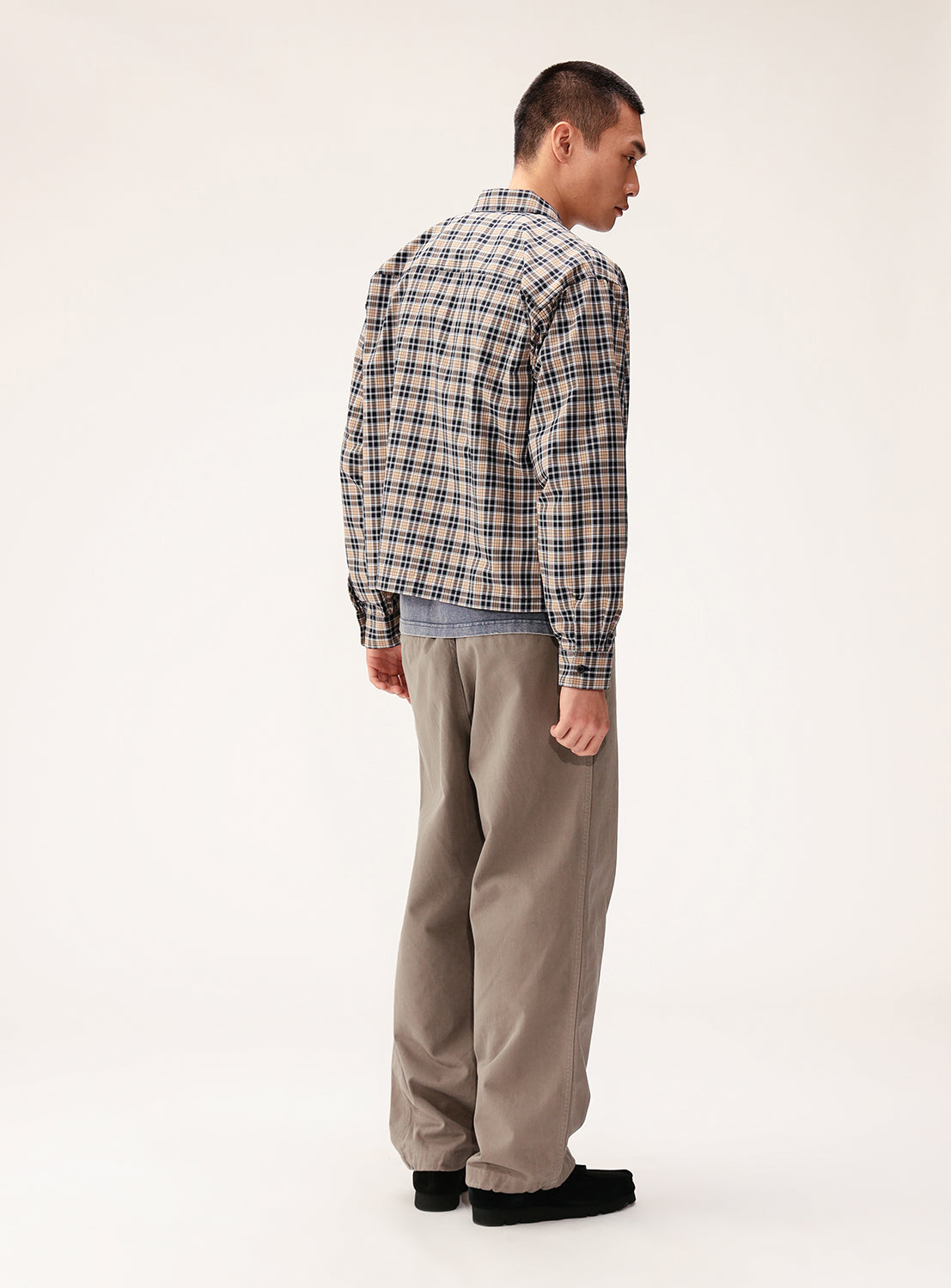 Checked Cropped Shirt