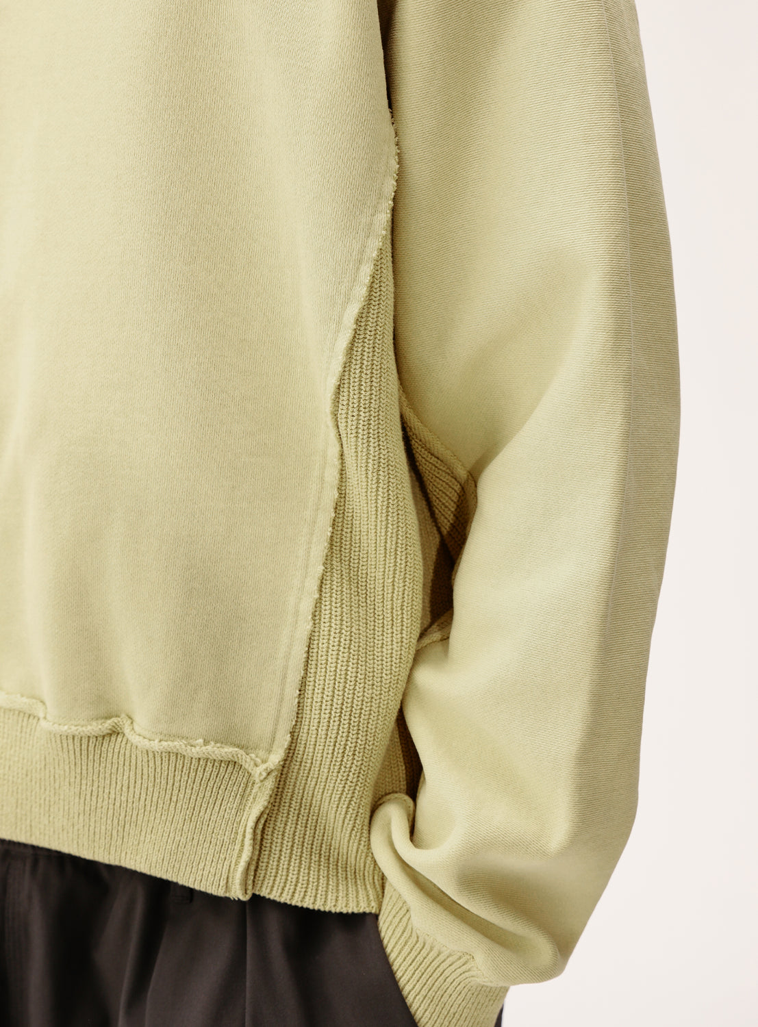 Hybrid Knit-Fleece Crew Neck Sweatshirt