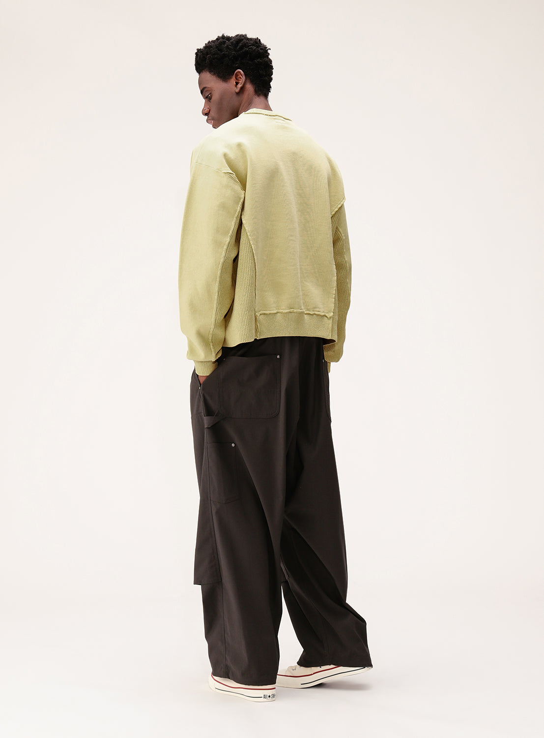 Hybrid Knit-Fleece Crew Neck Sweatshirt