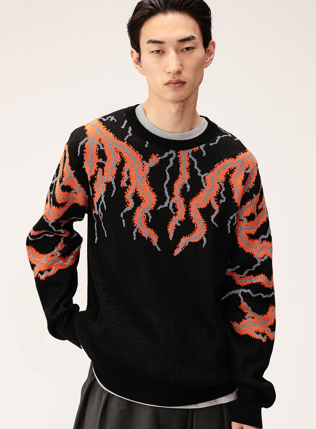 12-Gauge Thunder Reflective Crew Neck Knit