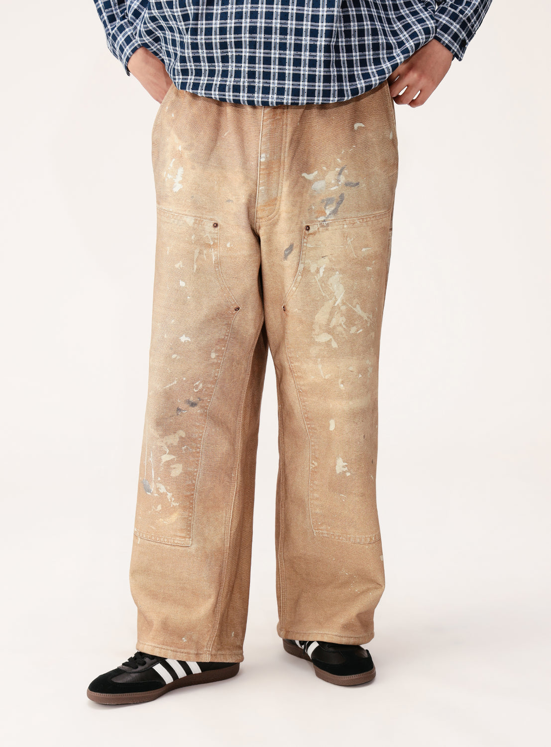 Mock Print Double Knee Sweatpants