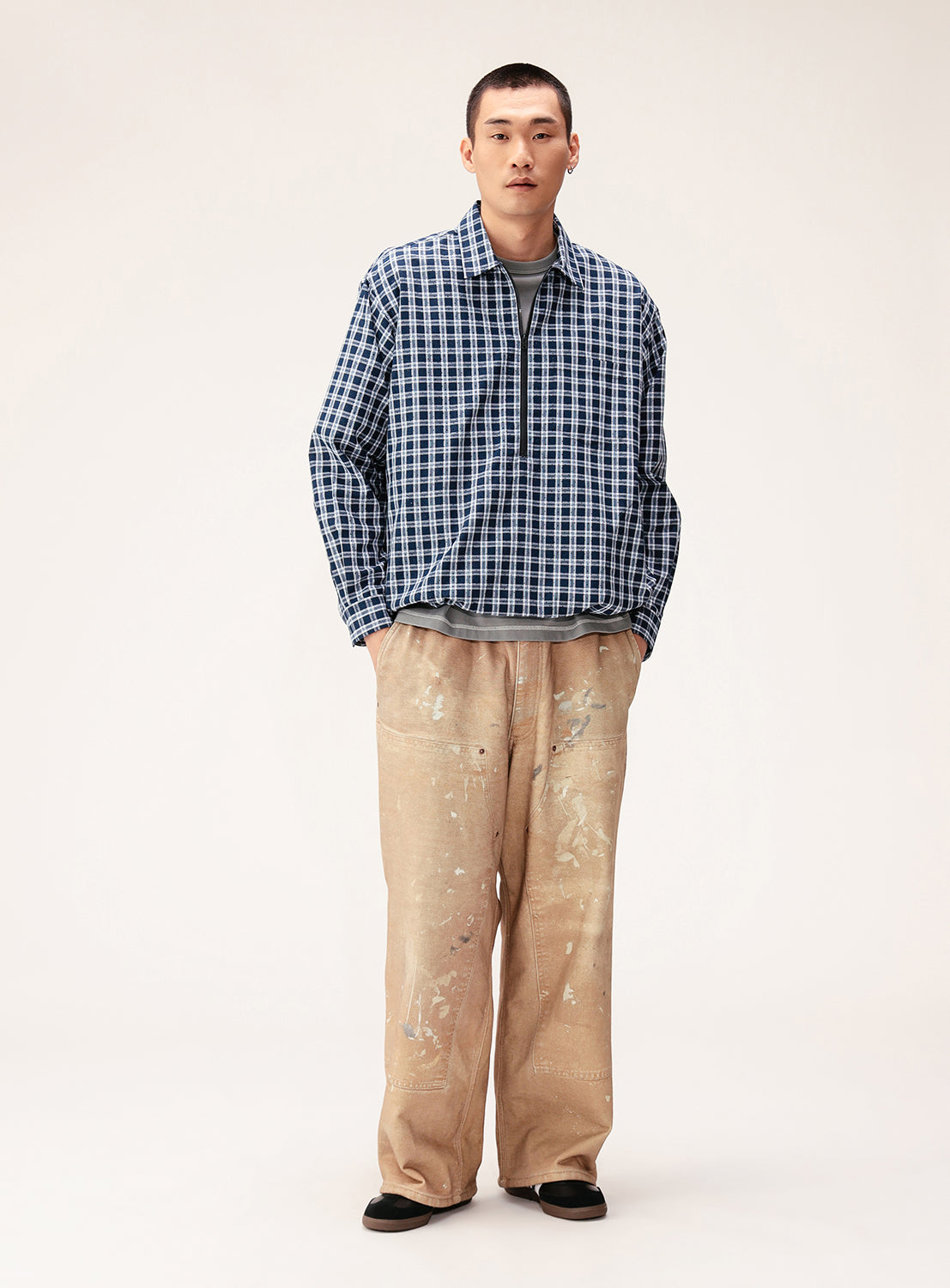 Mock Print Double Knee Sweatpants