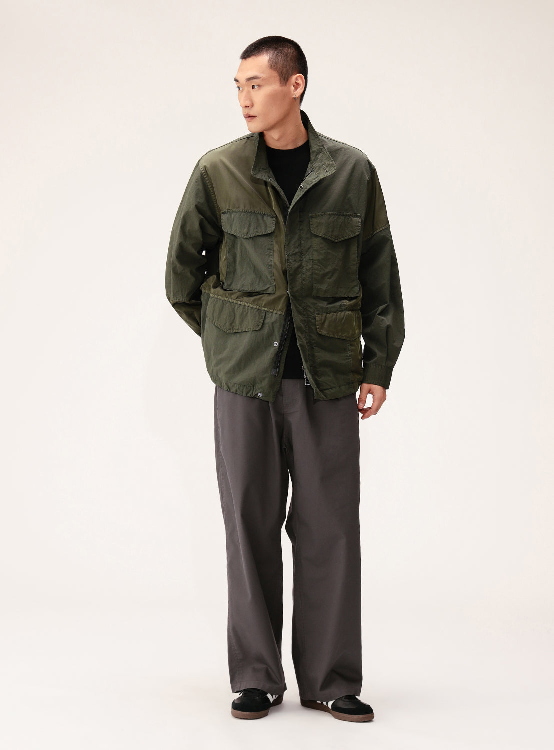 Multi-Fabric Garment-Dyed M-65 Jacket