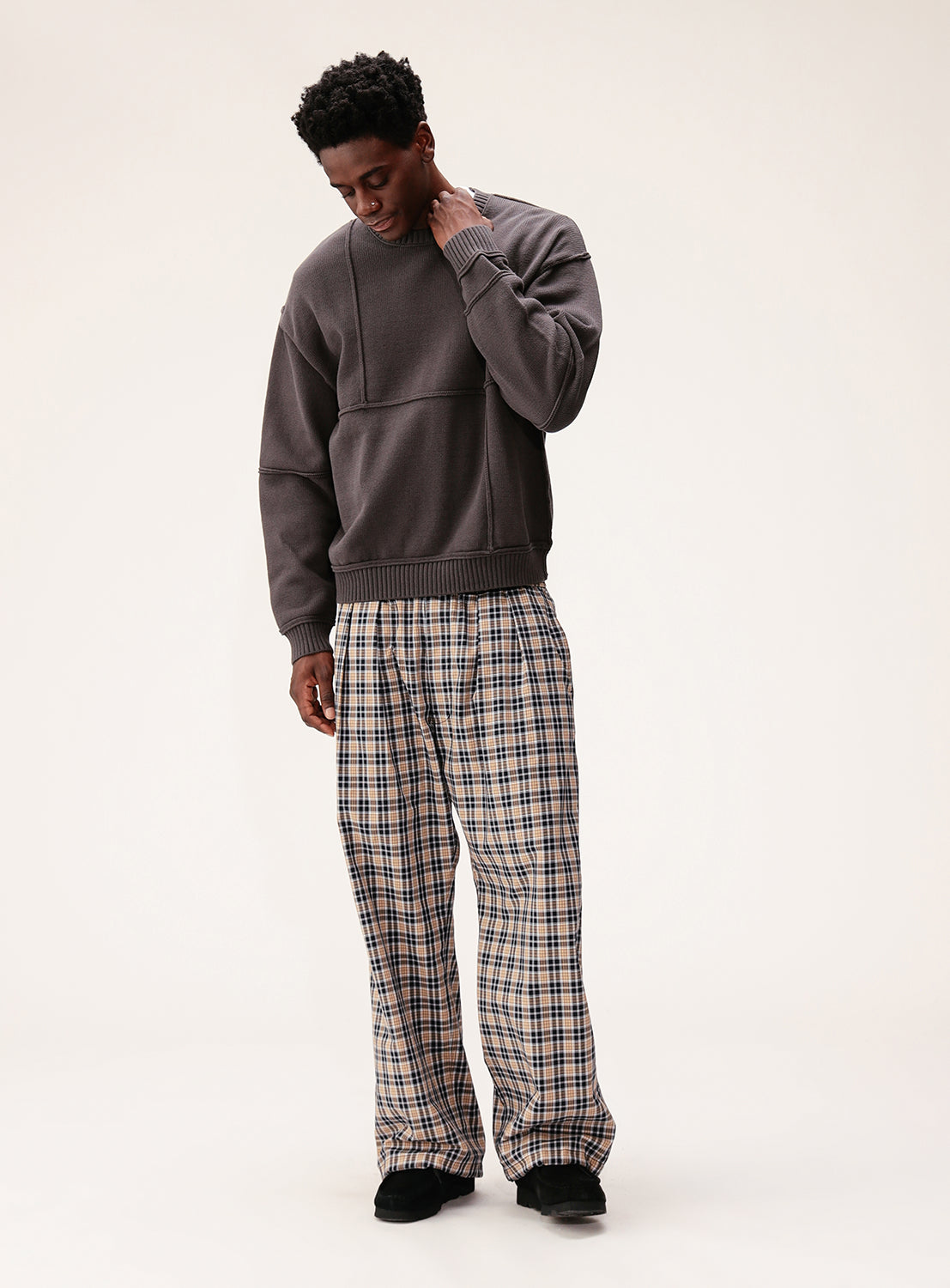 Tartan Plaid Wide Easy Pants