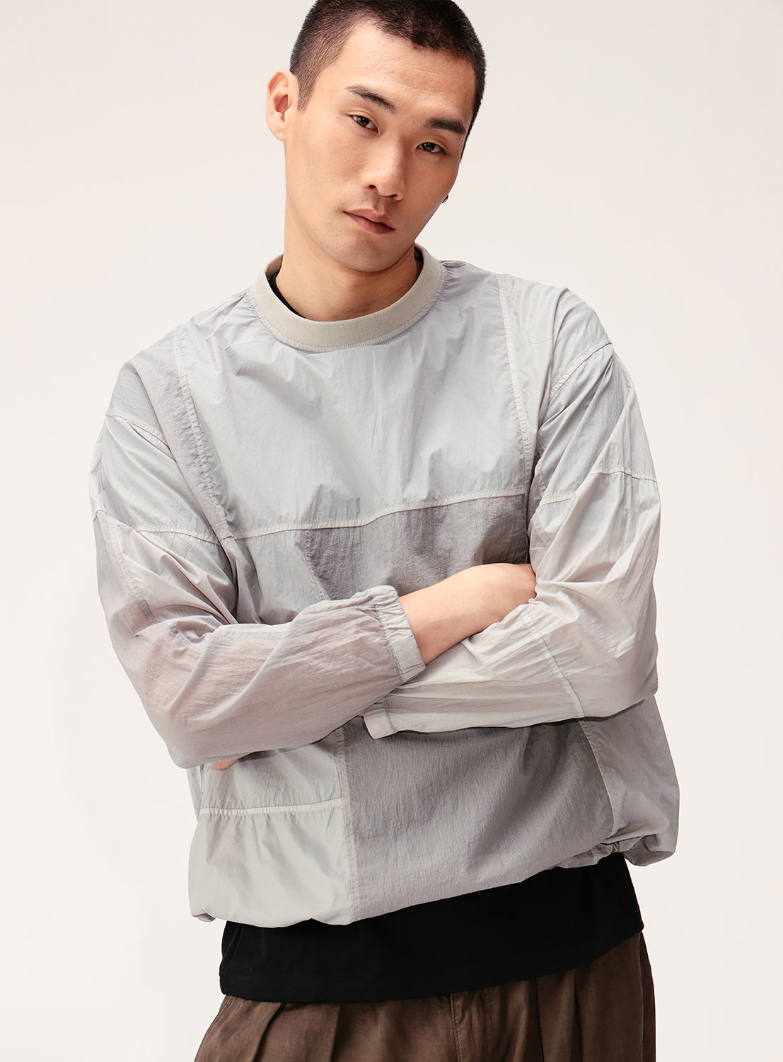 Wide Fit Crazy Pattern Crew Neck T-Shirt