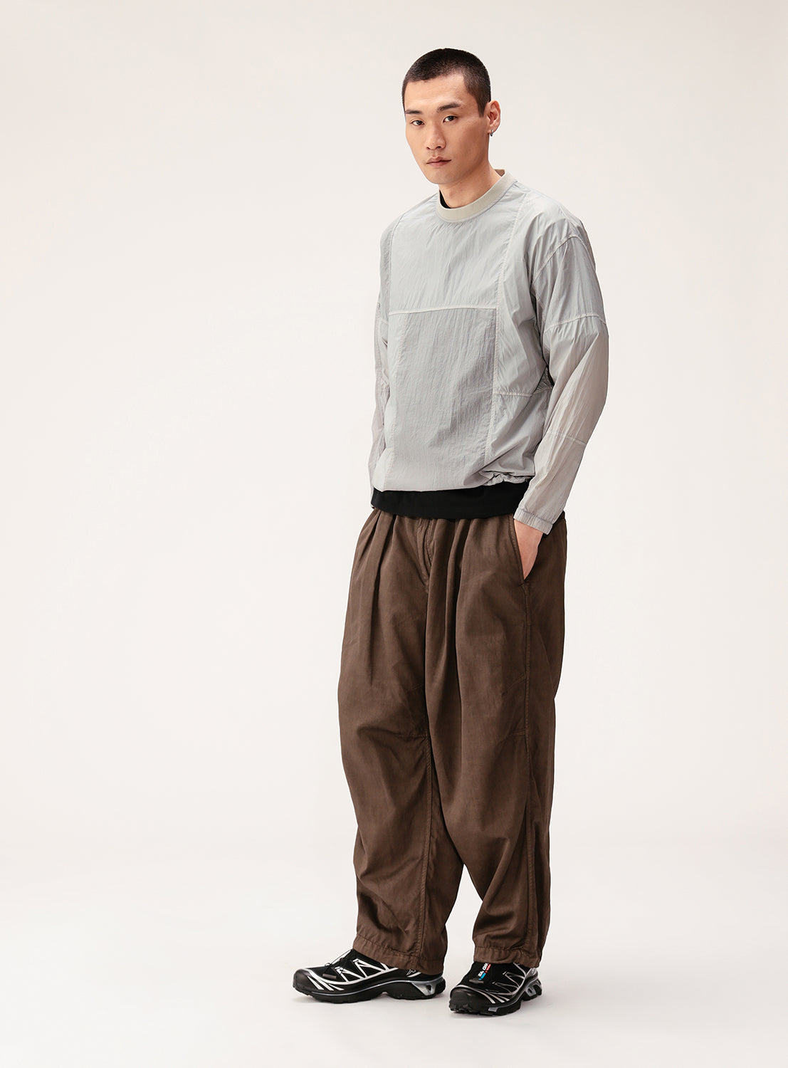 Wide Fit Crazy Pattern Crew Neck T-Shirt