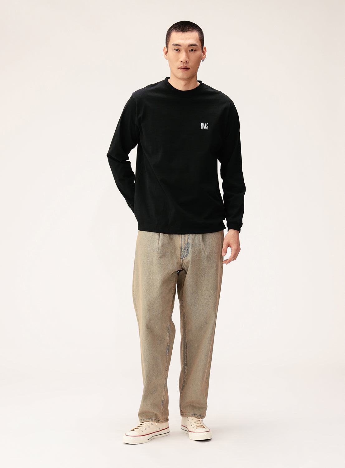 Wide Tapered Denim Pants