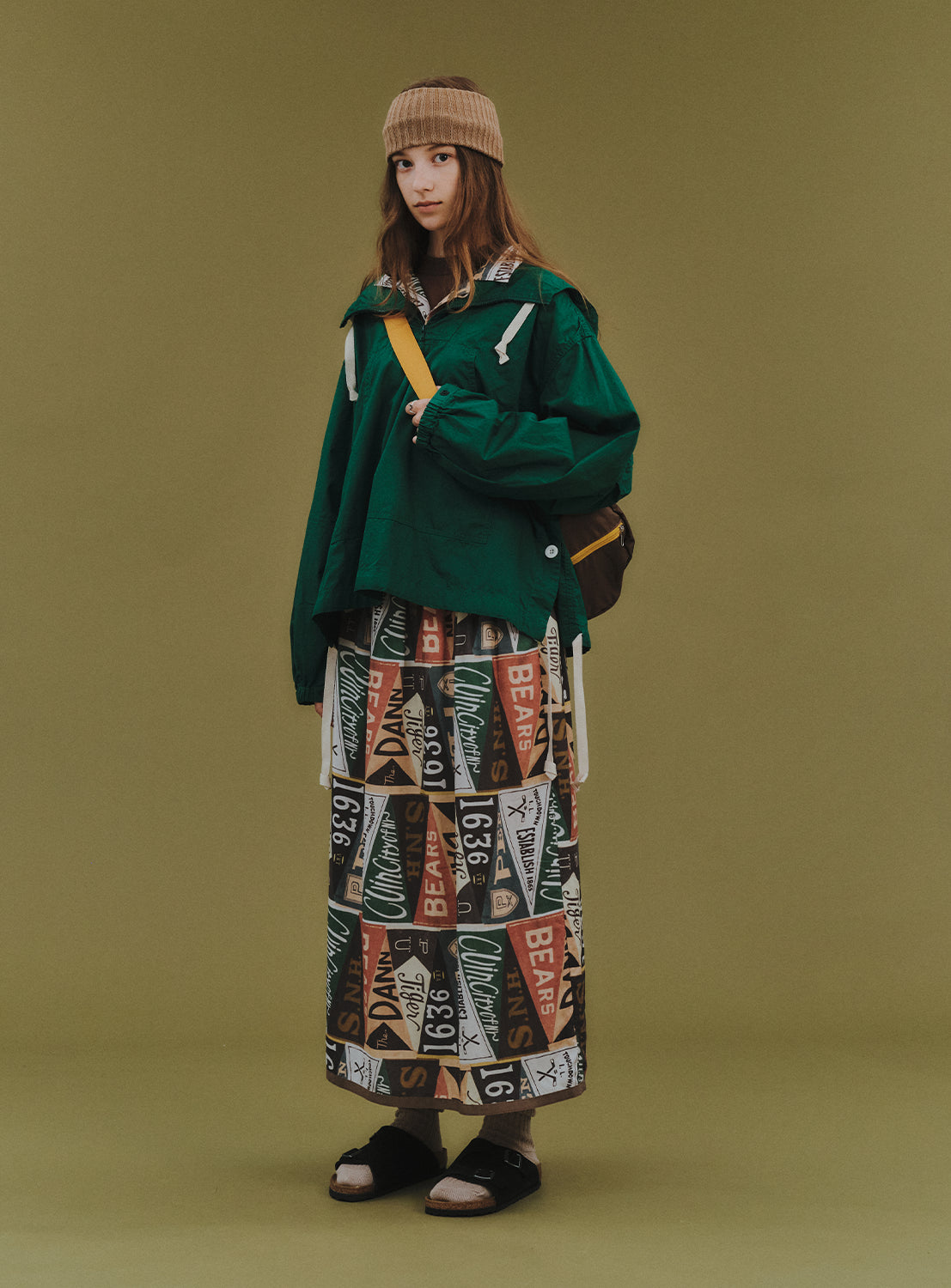 Pennant Flag Print Skirt