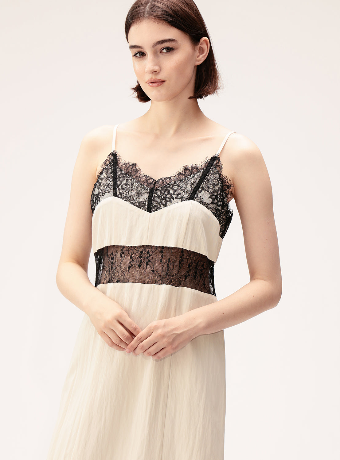 Lace Cut-Out Cami Dress