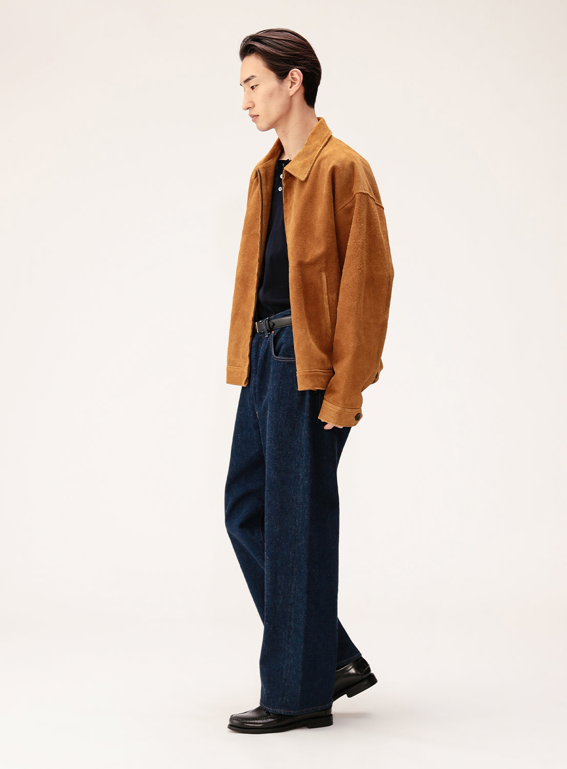 Suede Zip-Up Blouson