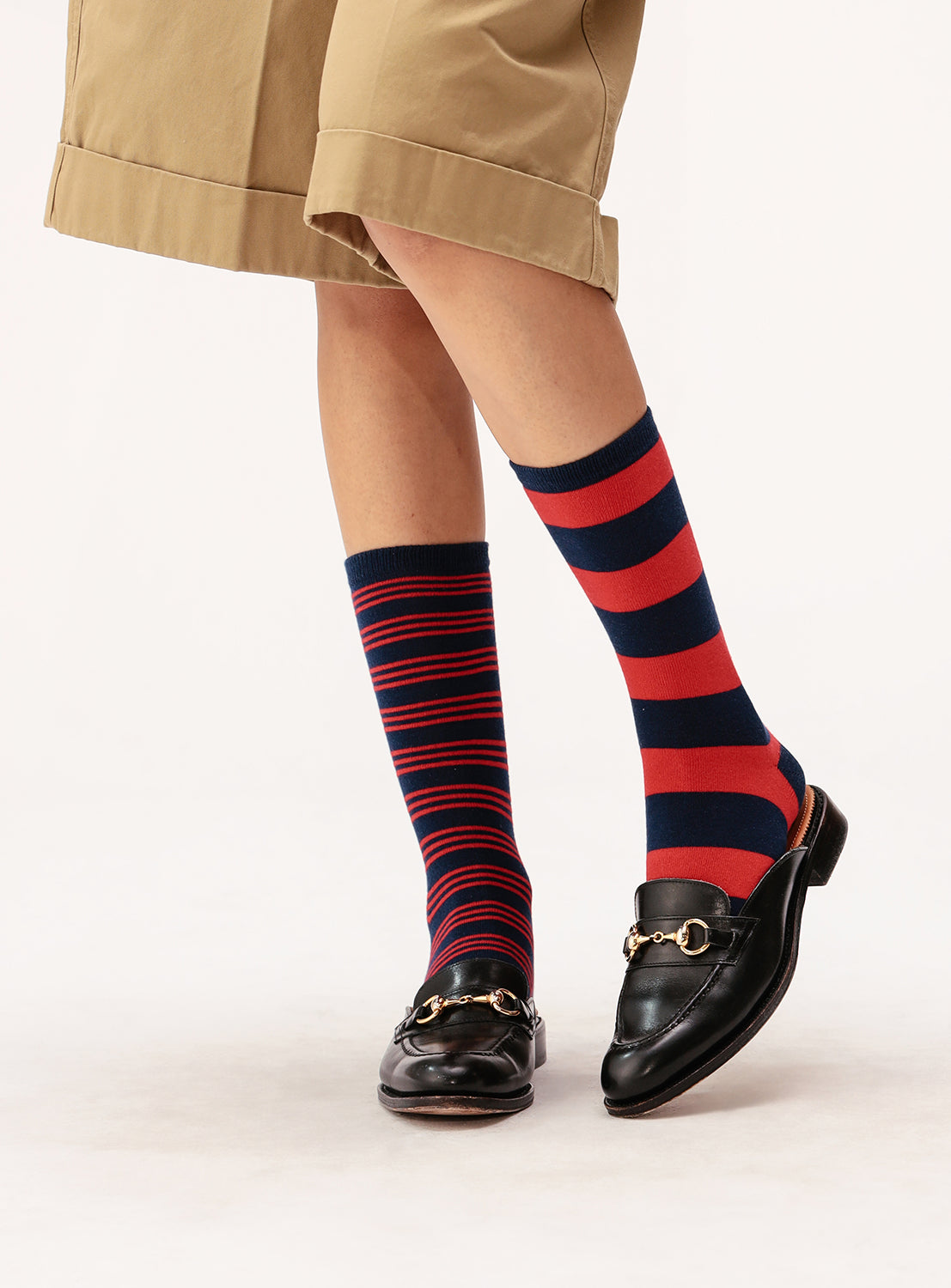 Ribbed Striped Socks - Set of 3