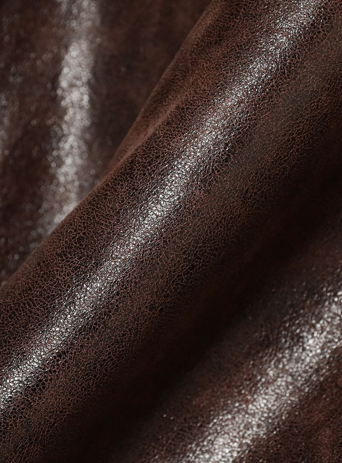 Goat Leather Wide Short Fit Zip Jacket