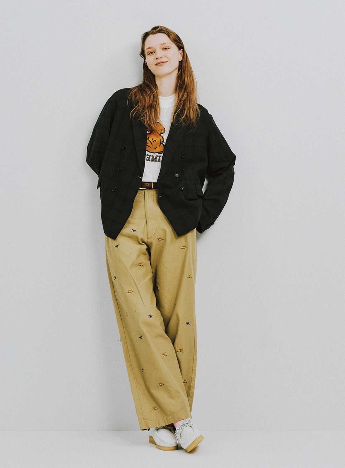 Plaid Double-Breasted Overshirt Jacket