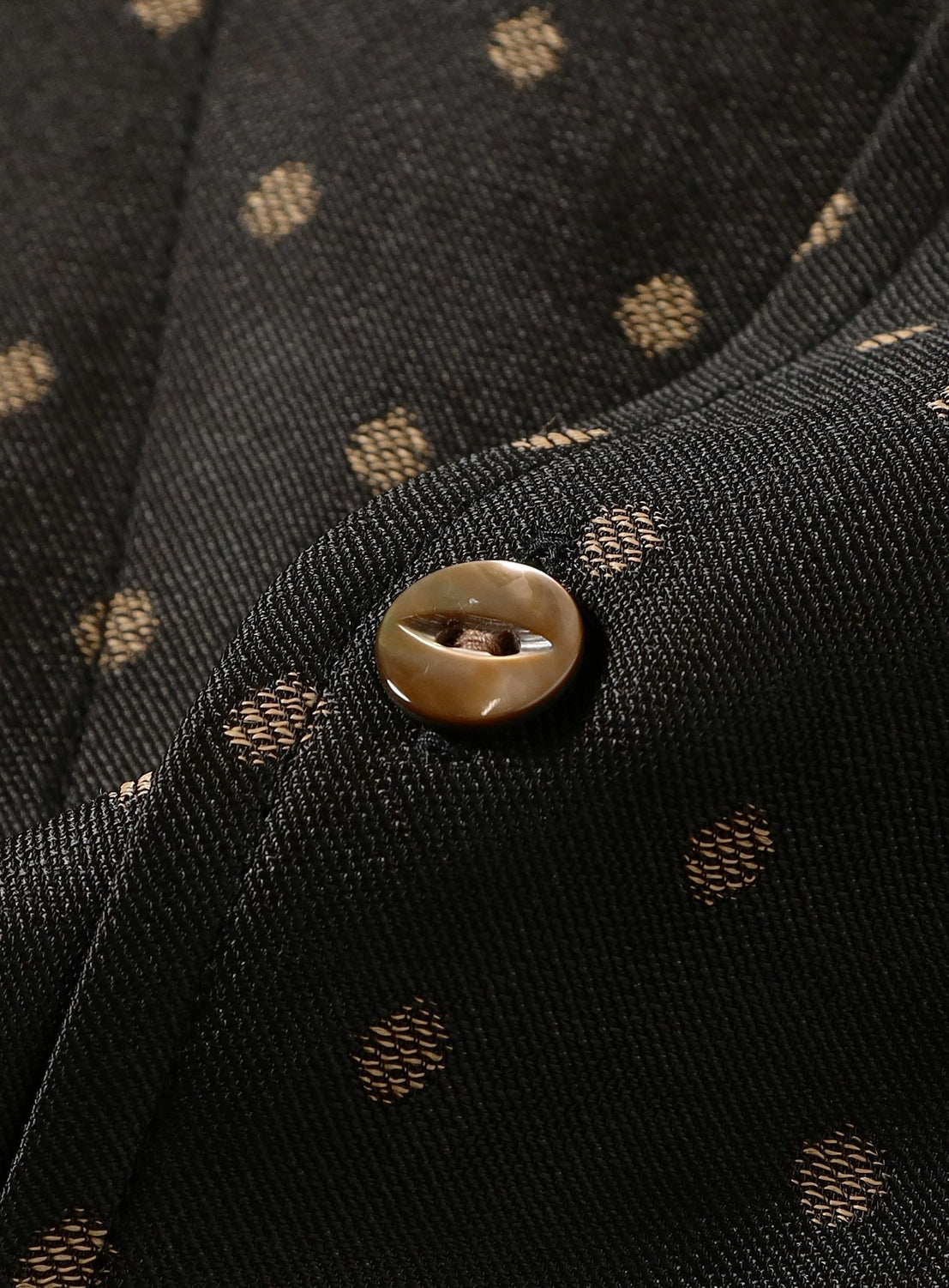 Short Sleeve Italian Collar Jacquard Shirt