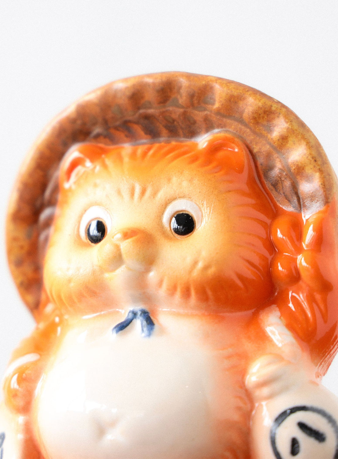 Cat-shaped cookie with a white background