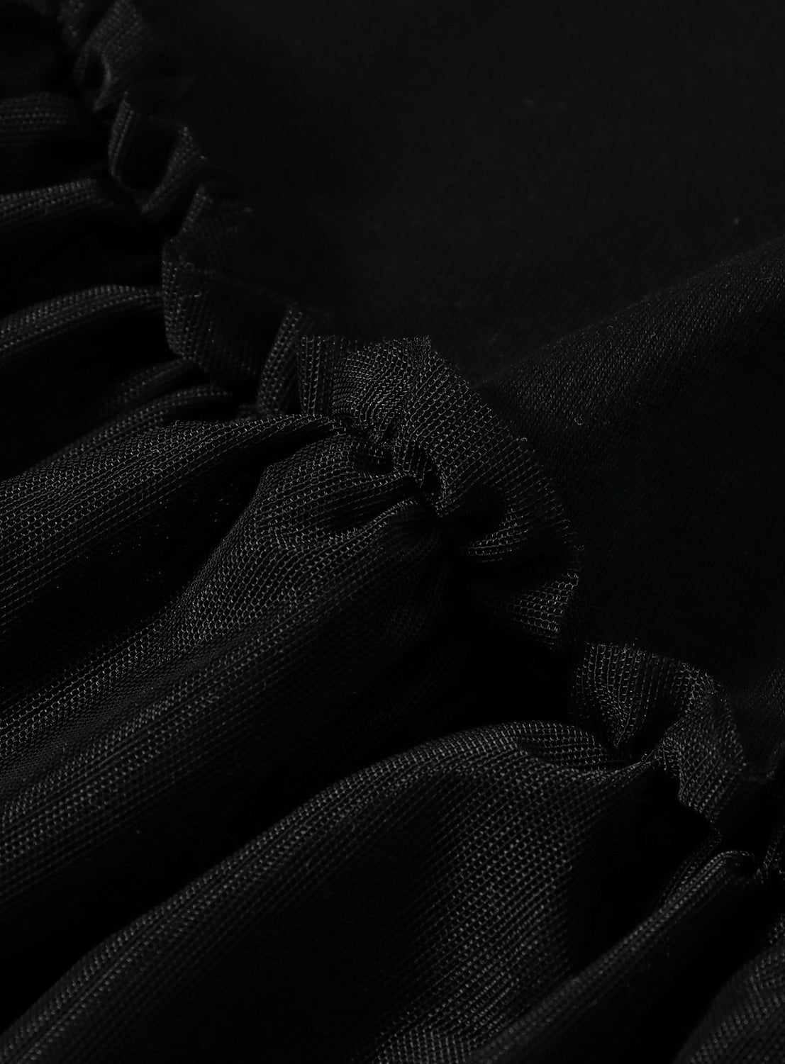 Tulle Asymmetrical Hem T-Shirt