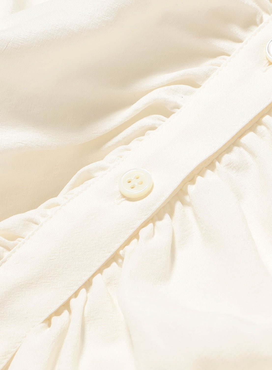 Gathered Sleeveless Silk Shirt