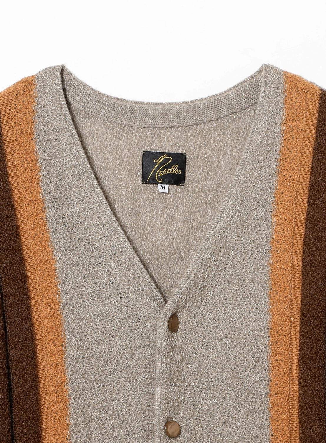 Crepe Weave Stripe Knit Cardigan