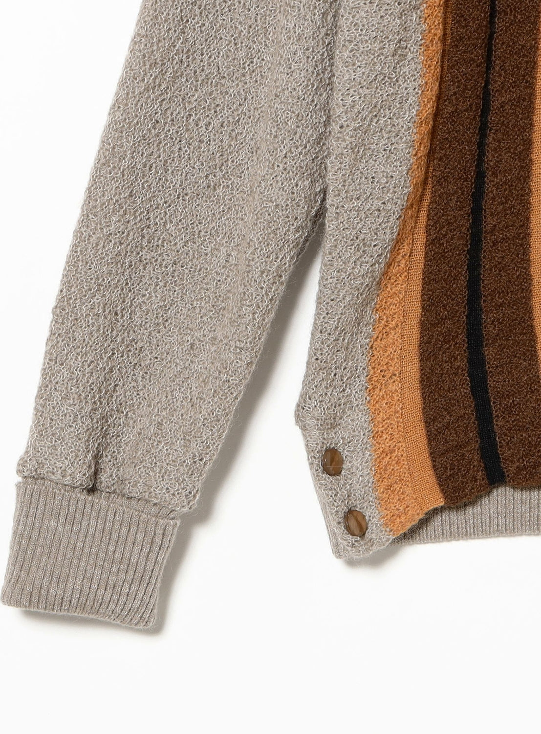 Crepe Weave Stripe Knit Cardigan