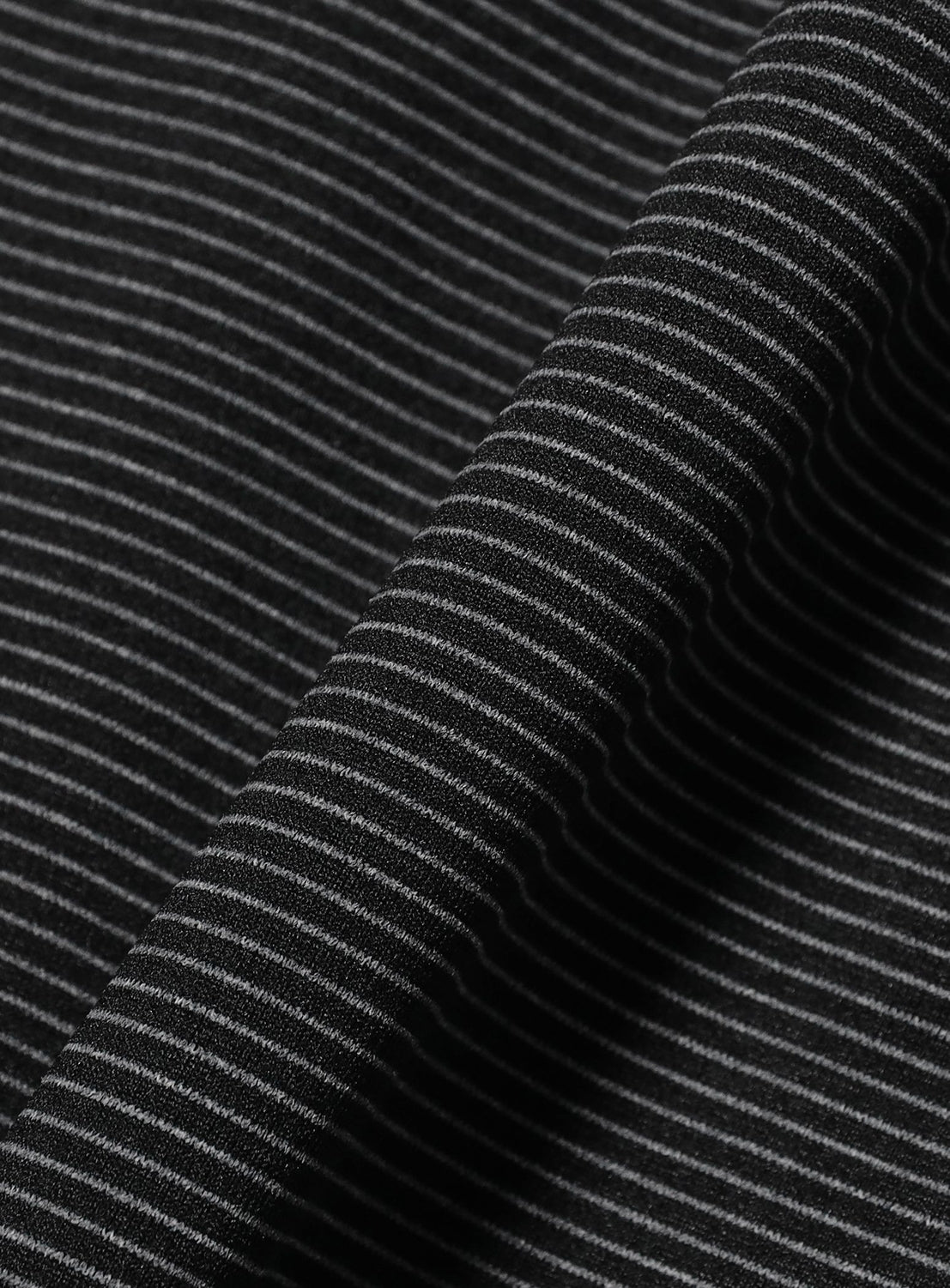 Close-up of black and gray striped fabric texture