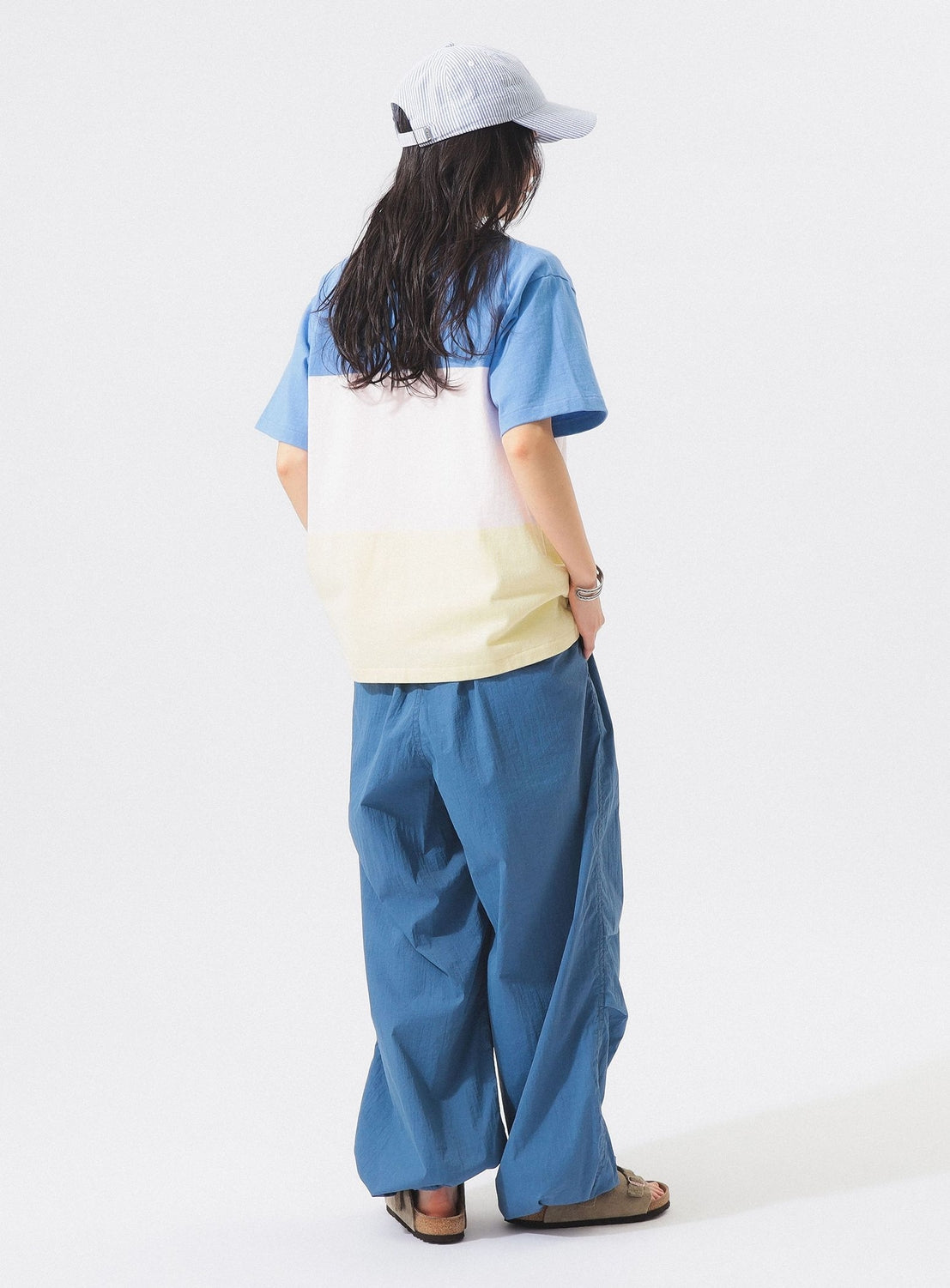 Wide Border Lace-Up Short Sleeve Top