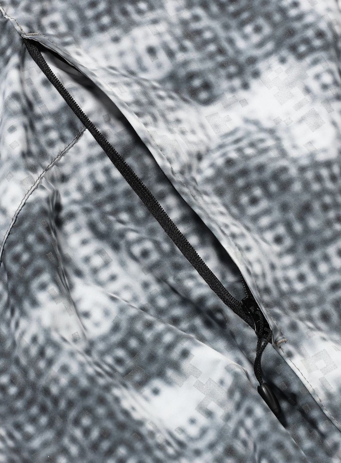 Wide Fit Digital Mosaic Zip-Up Tech Hoodie