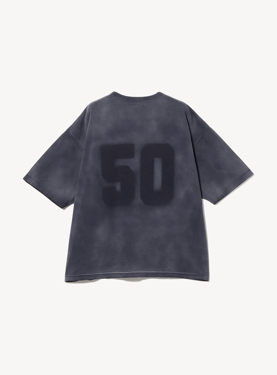 Wide Short Fit Faded Crew Neck T-shirt
