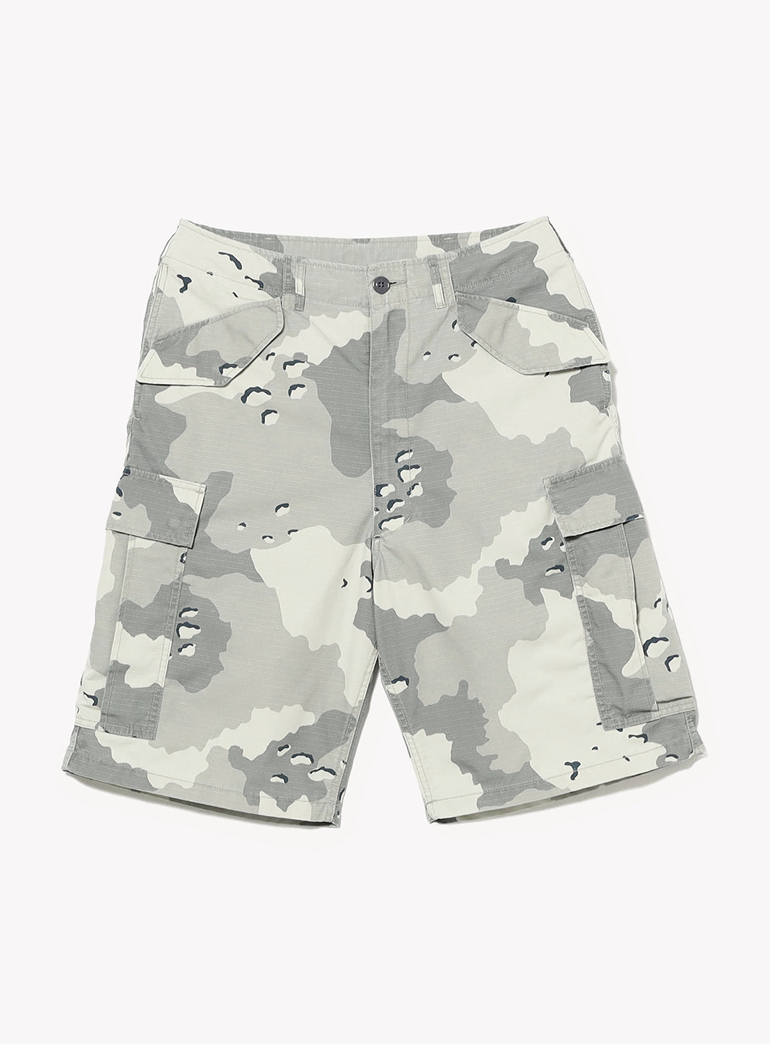 Camouflage shorts on a white background