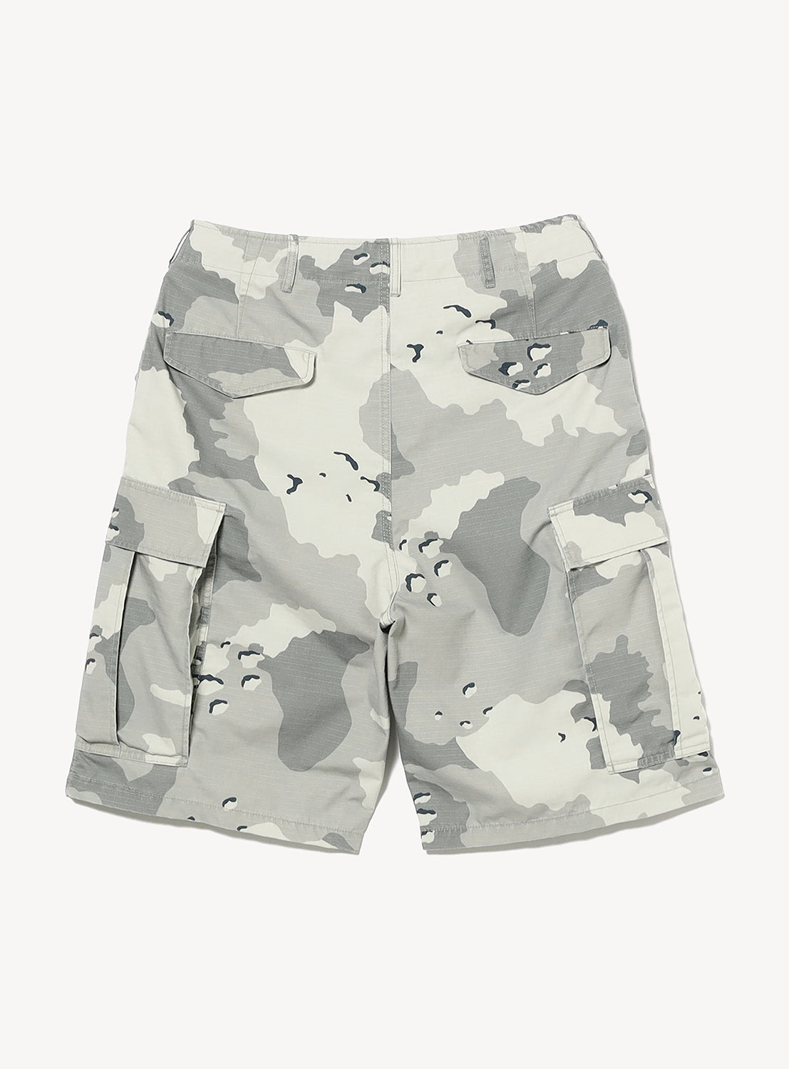 Camouflage shorts on a white background