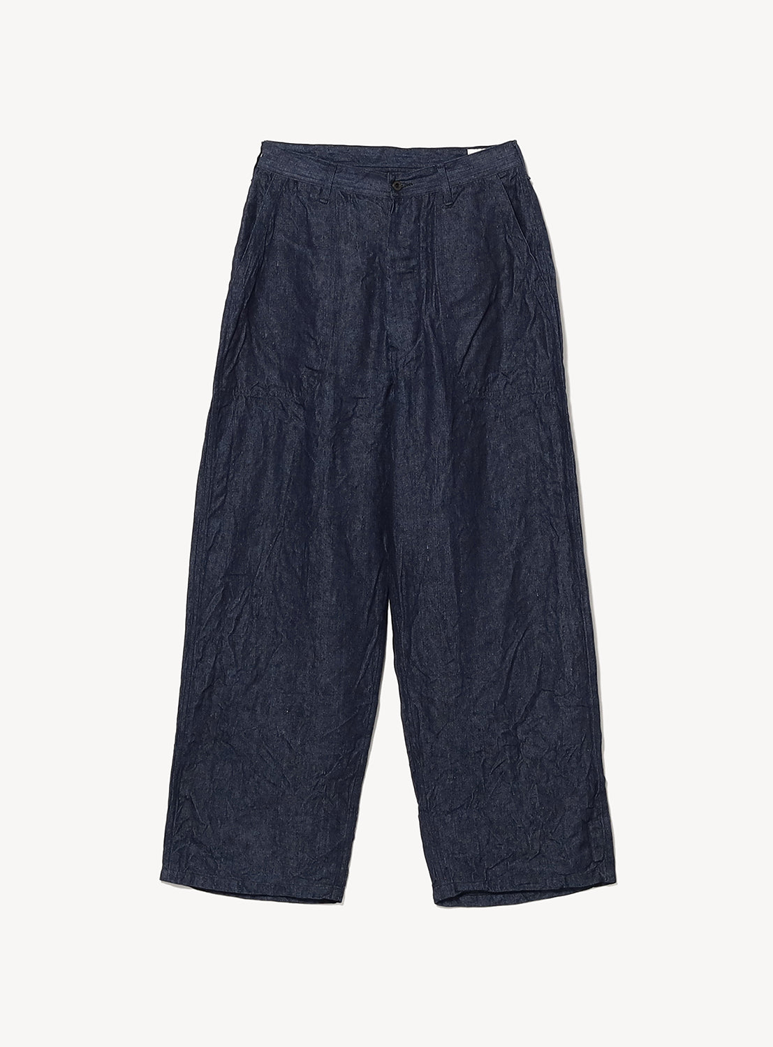Navy blue pants on a white background