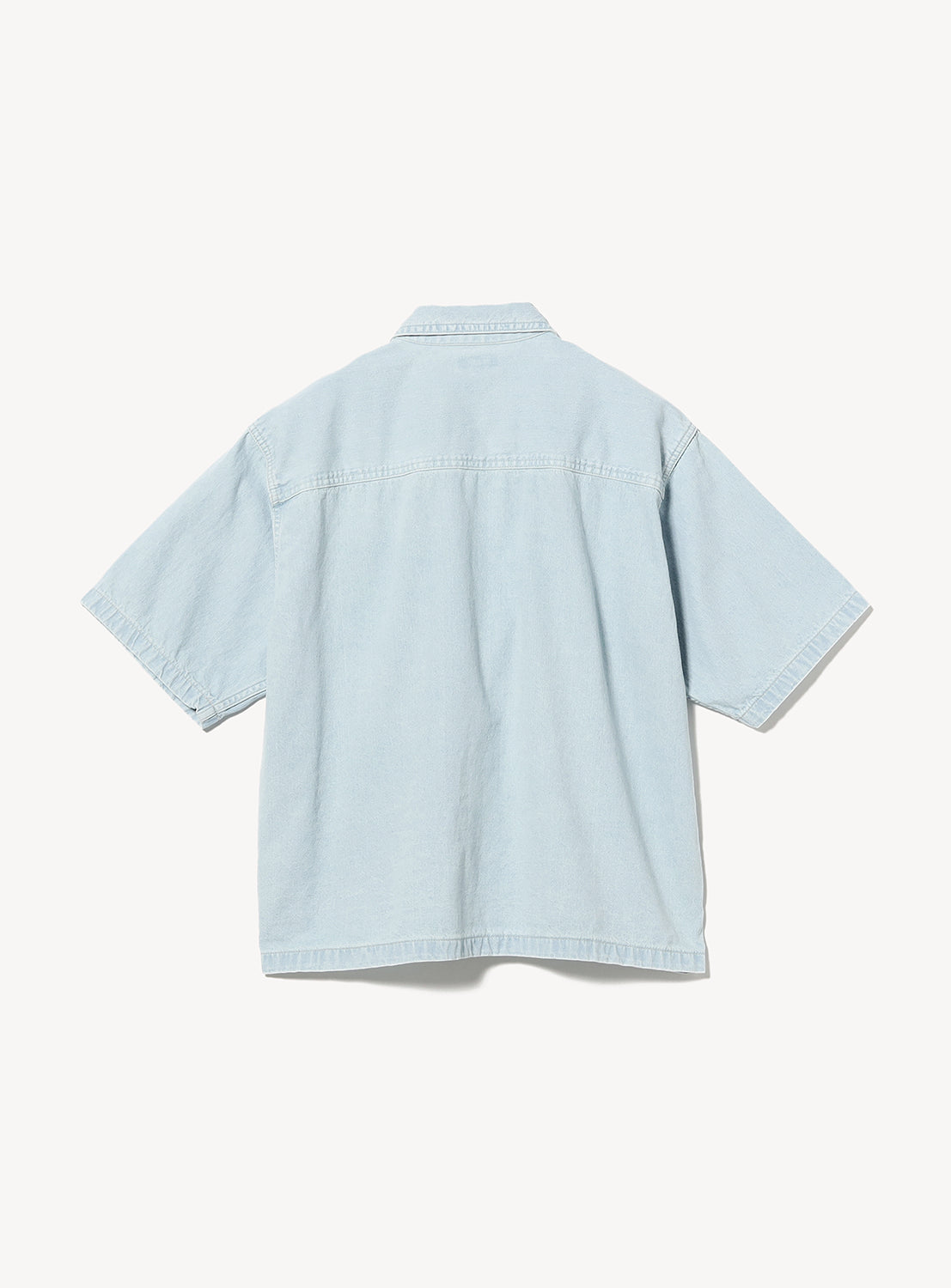 Cropped Wide Fit Denim Shirt