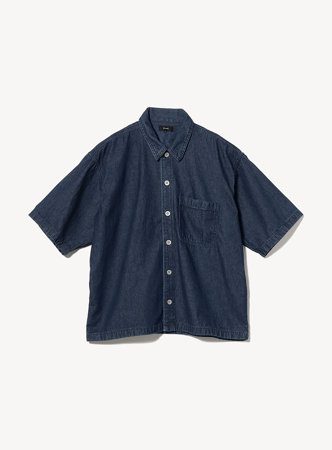 Cropped Wide Fit Denim Shirt