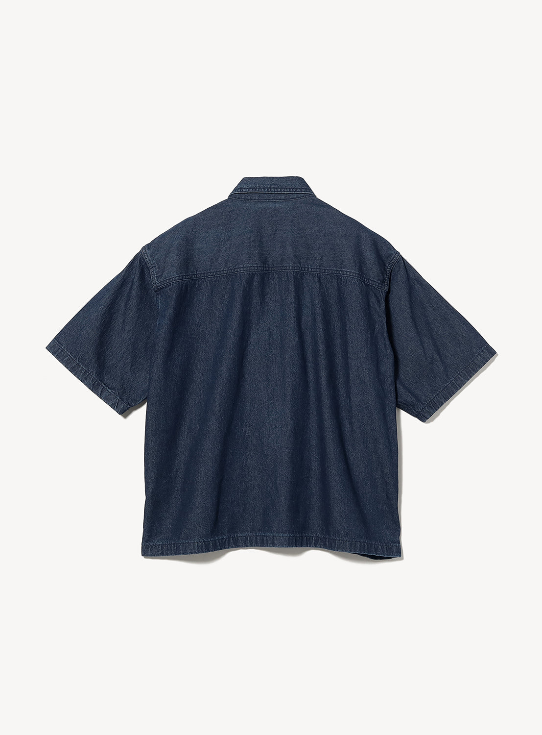 Cropped Wide Fit Denim Shirt