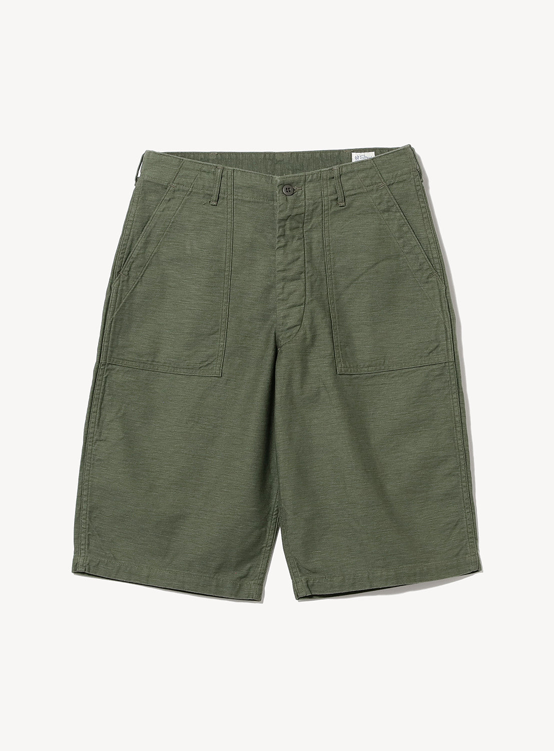 Green shorts on a white background
