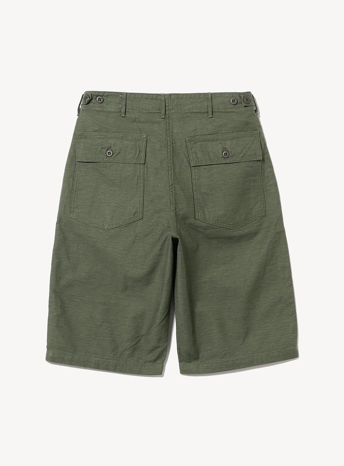 Green shorts on a white background